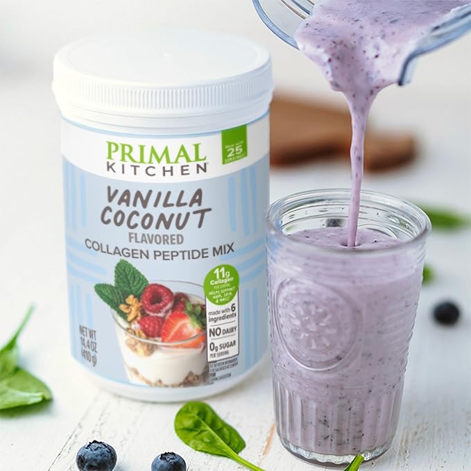 Primal Kitchen Vanilla Collagen Fuel® Drink Mix Vanilla Coconut Collagen Peptides No Dairy or Artificial Sweeteners 14.4 Ounces