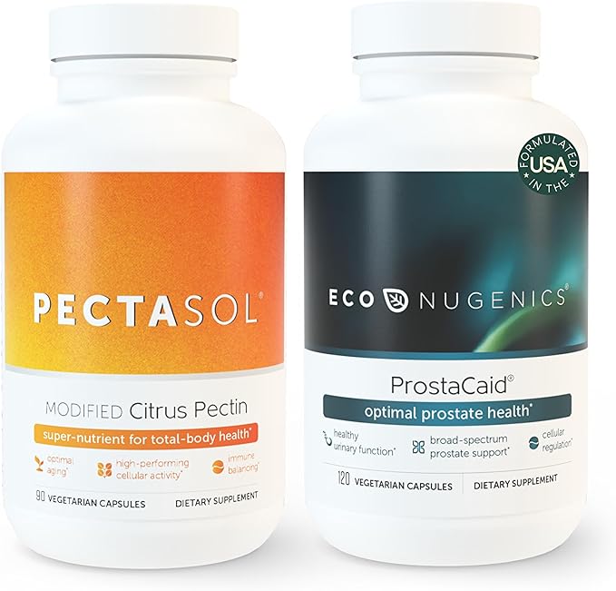 EcoNugenics Ultimate Prostate Health Supplement Bundle – Includes 120 Capsules of ProstaCaid and 90 Capsules of Pectasol-C Modified Citrus Pectin - Immune Function &amp Prostate Support for Men