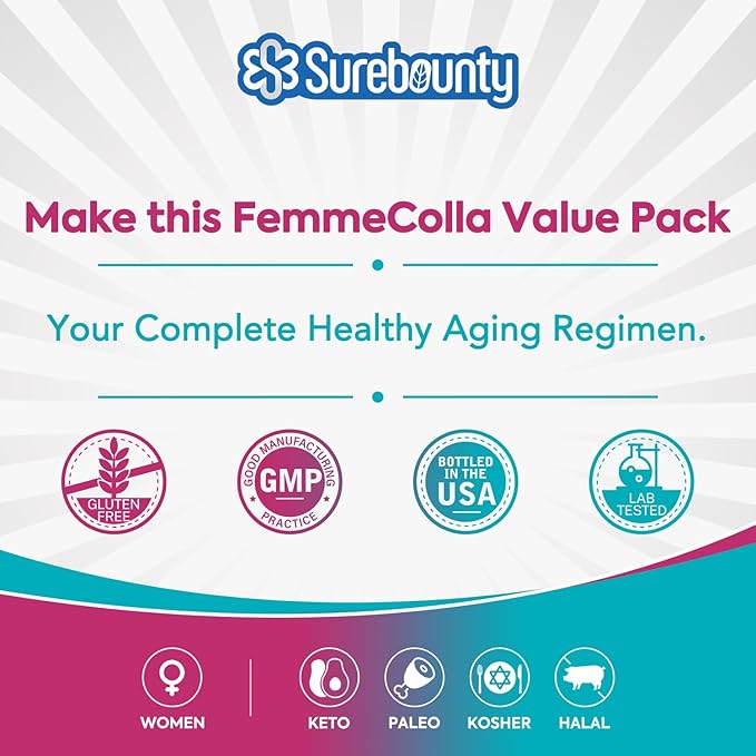 Probiotic + Collagen Bundle 4-in-1 Feminine Probiotic (30ct) &amp 6-in-1 Super Collagen (90ct) 2 Packs Cranberry Digestive &amp Healthy Aging Support Non-GMO