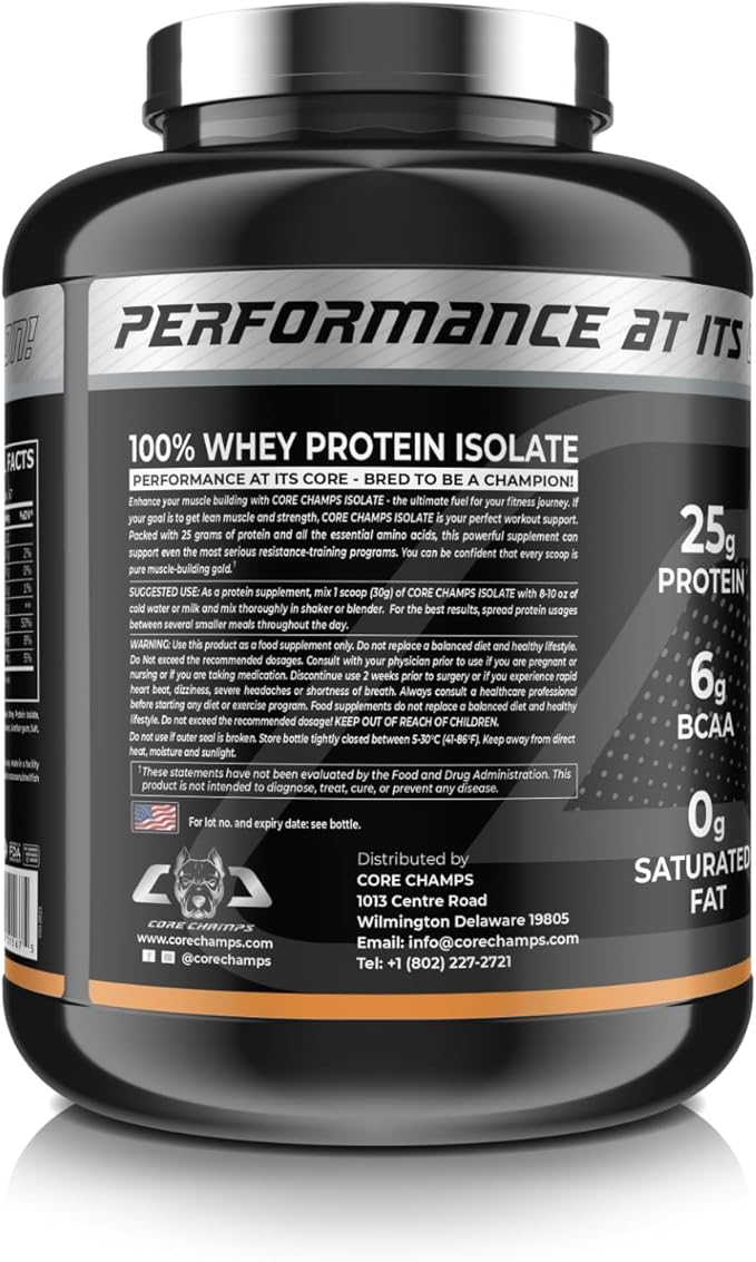 Isolate Protein Powder | 100% Whey Isolate | 25g Protein + All Essential Amino Acids | for Strength &amp Lean Muscle | 4.4 Pounds (Caramel Latte)