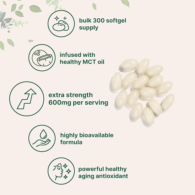 Micro Ingredients Alpha Lipoic Acid 600mg with MCT Oil 300 Softgels | ALA Supplement for Liver Antioxidants Nerve Cardiovascular Health Support | Non-GMO Gluten-Free Soy-Free