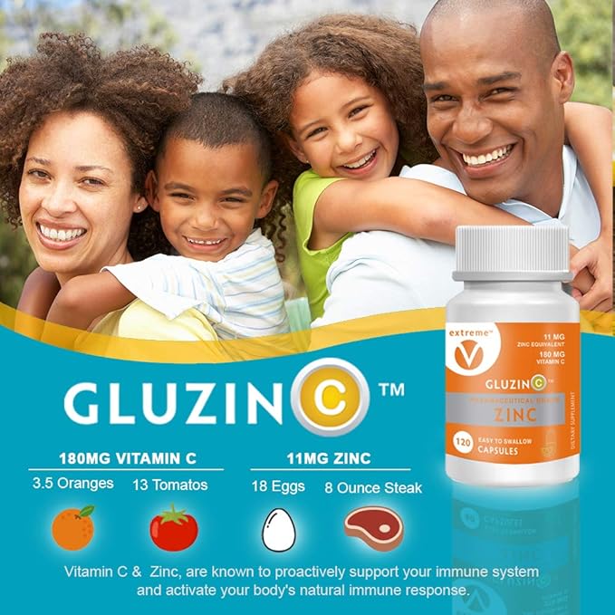Zinc MG11 + VC | Immune-Friendly Daily Supplement - 11MG Zinc Plus 180MG Vitamin C – (2 Bottles 240 Vegetarian Capsules)
