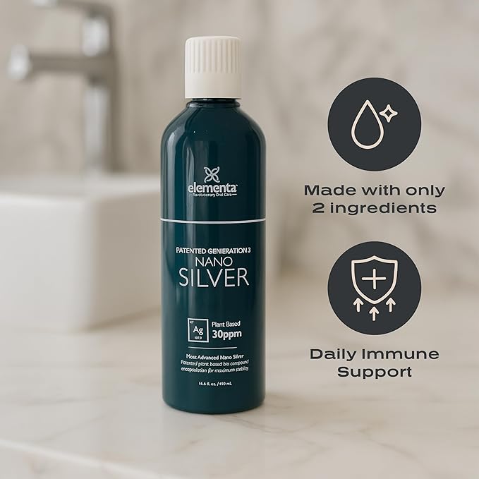 Elementa Silver- Nano Silver Liquid 16 oz. | Natural Immune Support