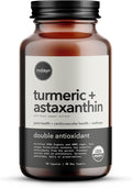 Organic Astaxanthin 12mg Plus Turmeric 1500mg Black Pepper Extract High Absorption Eye Heart Skin Joint Vegan Gluten-Free Non-GMO Double Antioxidant Turmeric Curcumin Supplement 30-Days