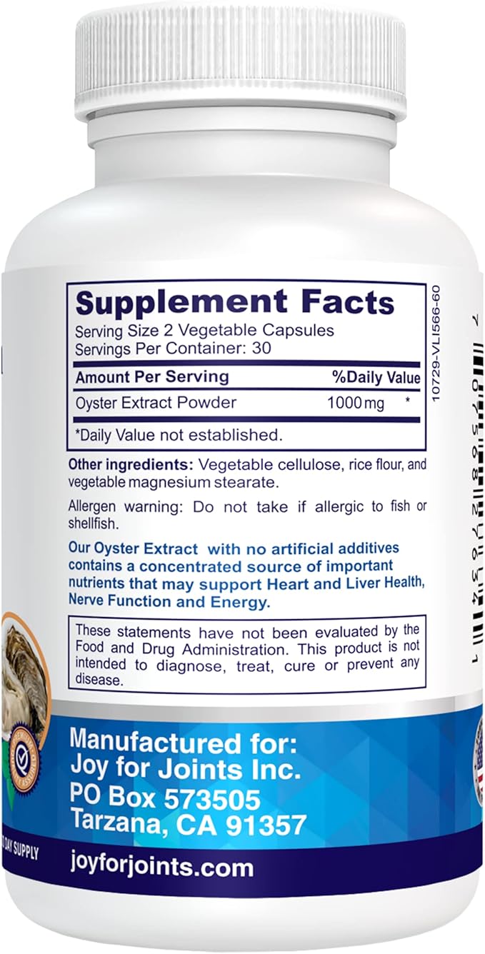 Oyster Extract Natural Zinc and Lions Mane Cognitive Support Mushroom Extract - Anti-Aging Bundle Made in USA