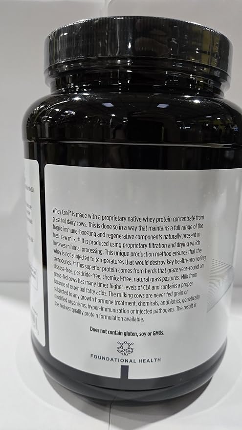Designs for Health WheyCool - Grass Fed Whey Protein Powder Supplement with 22g Protein May Support Athletes Muscles + Energy - Non-GMO + Gluten-Free Unflavored + Unsweetened (30 Servings / 900g)