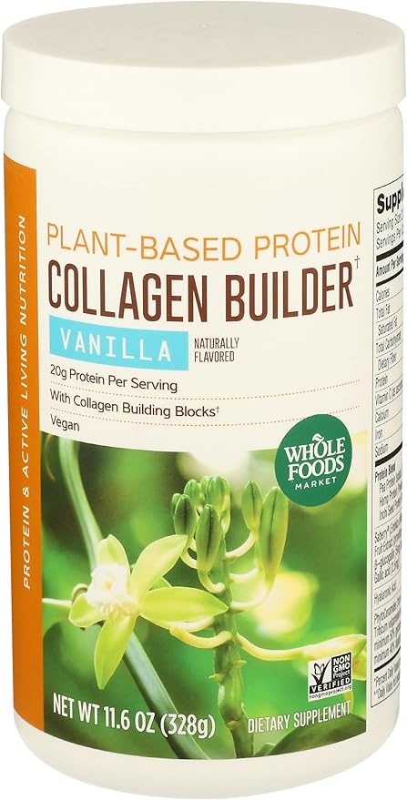 Whole Foods Market Protein Plant Based Collagen Builder Vanilla CA On 11.6 Ounce