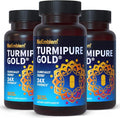 BioEmblem Turmeric Curcumin with Clinically Studied TurmiPure - Joint Support Healthy Inflammation Turmeric Supplements - 1 Small Cap Daily 24x More Absorption Than Others - Non-GMO 90 Serving