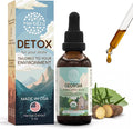 HerbEra Georgia Herbal Detox Blend - USDA Organic Extract Made in USA | Immune &amp Liver Support Liquid Drops | Ashwagandha Dandelion Root Licorice Milk Thistle Turmeric | 2 fl oz