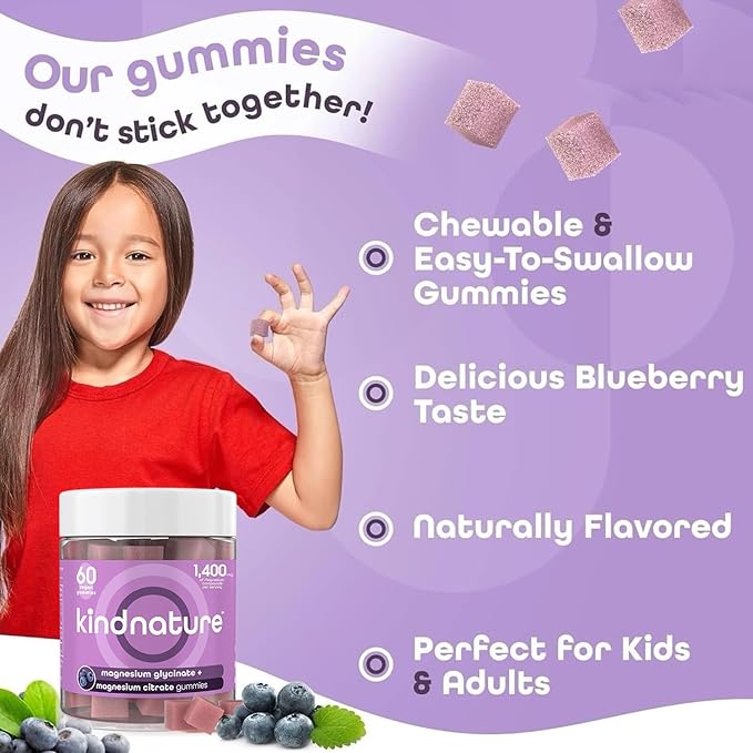 kindnature Migraine Relief Power Duo: B2 &amp Magnesium Gummies Bundle