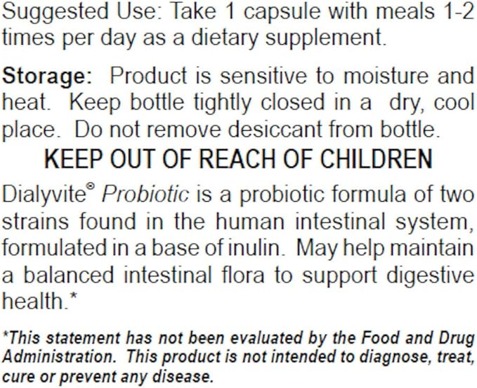Dialyvite - Probiotic - 120 Capsule