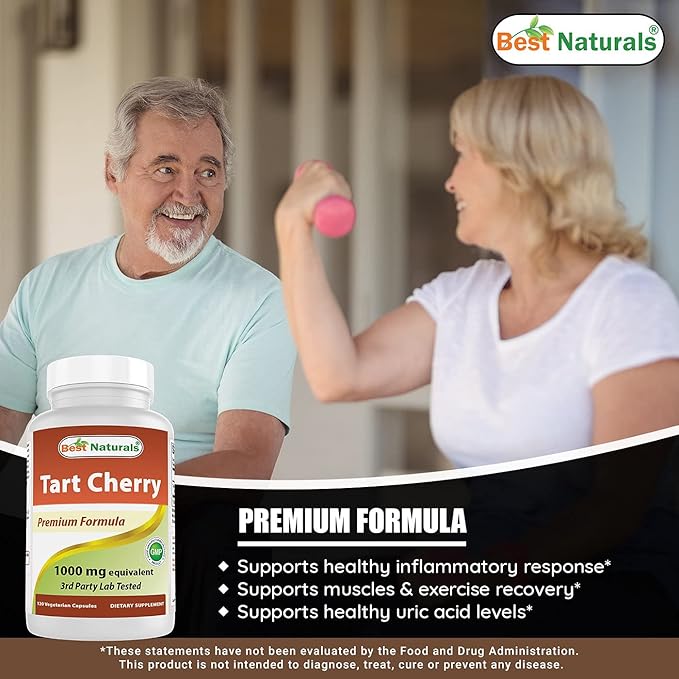 Tart Cherry Extract 1000 mg &amp Turmeric Curcumin 1500mg/Serving with Bioperine