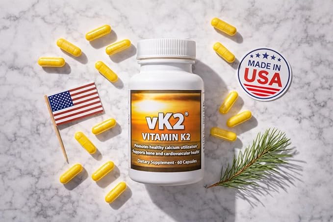 Vitamin Supplement MK-4 + MK-7 – Supports Bone &amp Cardiovascular Health – D3 Companion – 60 Capsules (2)