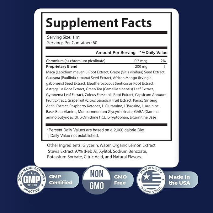 TrimX – Daily Liquid Botanical Supplement with Maca Green Tea Extract African Mango Raspberry Ketones &amp 20+ Herbal Ingredients – Non-GMO Stimulant-Free Formula – 2 fl oz (60 mL) 2 Month Suppl