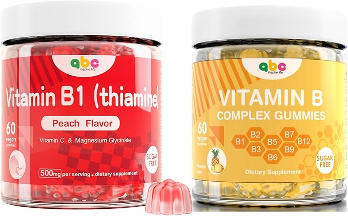 Vitamin B1 Gummies Vitamin B1 B6 B12 Complex Energy Plus Healthy Nervous System 1 Pack