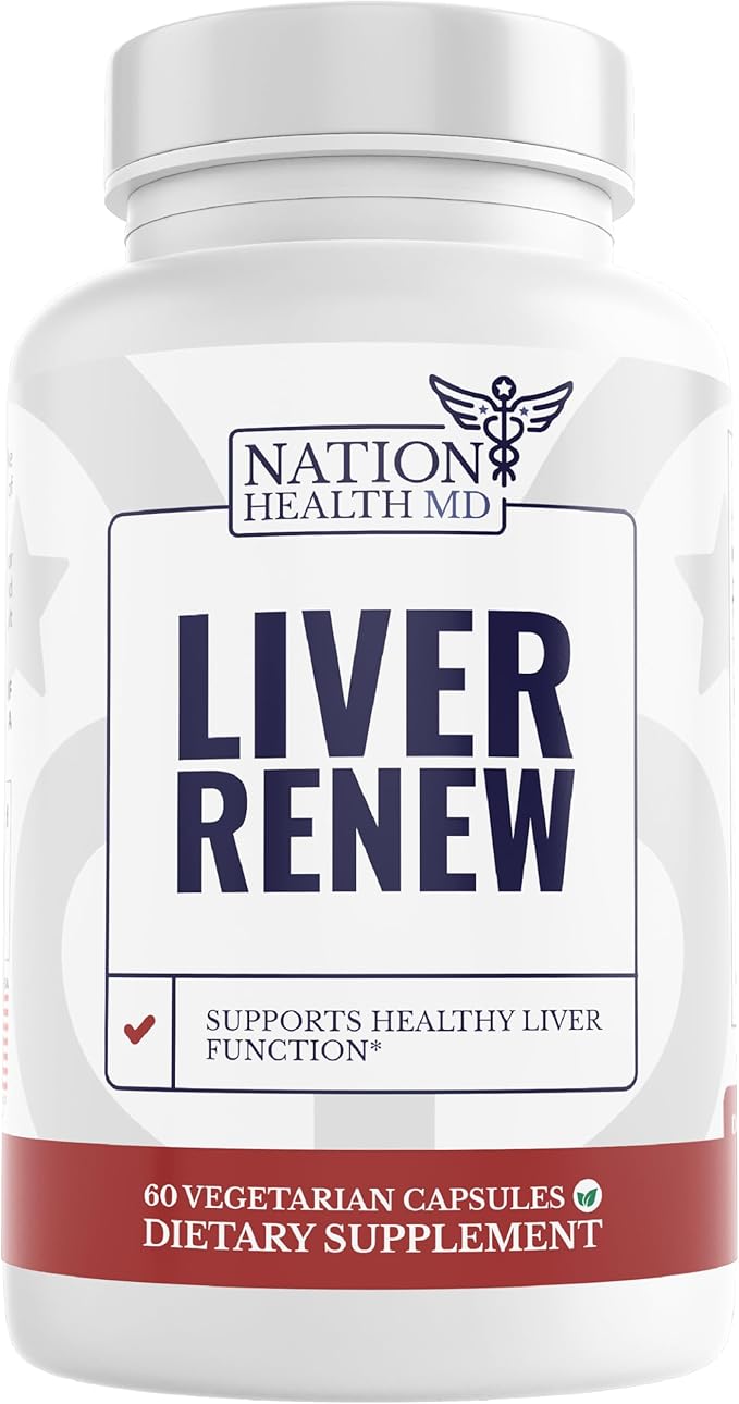 Liver Renew - Liver Cleanse Detox &amp Repair - Liver Support Supplement with Artichoke Extract Milk Thisle Dandelion and Turmeric (1 Bottle)