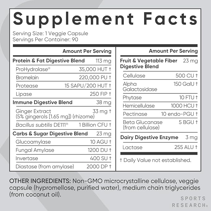 Sports Research® Dissolve to Absorb Pack - 10000mcg Biotin (Vitamin B7) with Organic Coconut Oil + Digestive Enzymes with Probiotics &amp Ginger