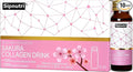 Sakura Collagen Drink - 3000mg Marine Peptides Liquid Shot for Women and Men Hydrolyzed with Cherry Blossom &amp Mangosteen Extract Supports Skin Hydration Hair &amp Nail Health – 1.69 fl oz x10
