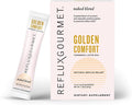 REFLUX GOURMET Golden Comfort Turmeric Latte Mix–Natural Reflux Relief Turmeric and Clinical Black Pepper Extract–Enhanced Absorption 95% Curcuminoids–Organic Ginger Cinnamon Cardamom Clove–14 ct