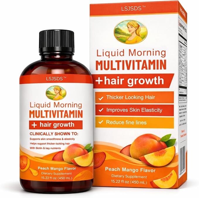 Liquid MultivitaminHair GrowthSupport Healthy SkinPromote ThickerFuller HairReduce Wrinkles &amp Fine Lines15.22 fl oz / 450ml