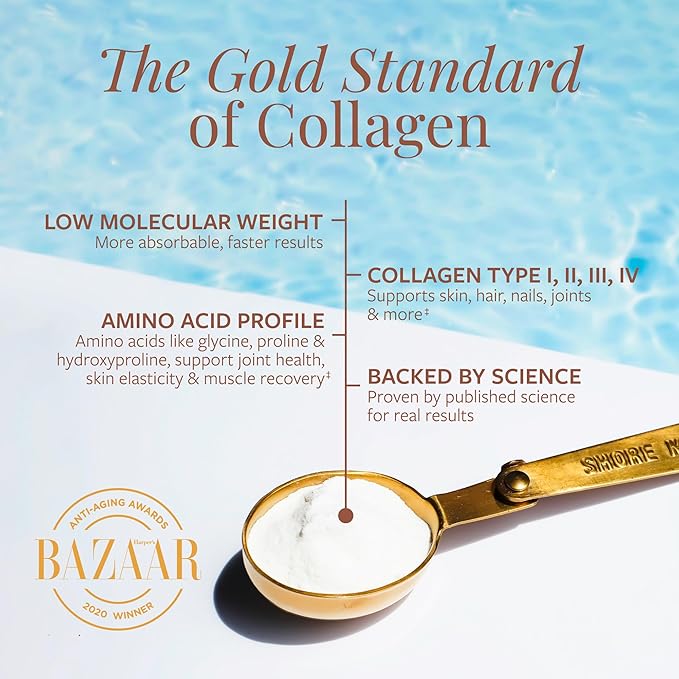 Shore Magic Premium Marine Collagen Powder Types I-IV – Wild Fish Hydrolyzed Peptides Unflavored 9g Protein Per Serving – Supports Youthful Skin Hair Nails &amp Joints 30-Day Supply