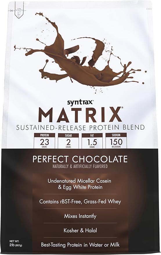 Syntrax Nutrition Matrix - Sustained-Release Protein Blend Perfect Chocolate 2 lbs.