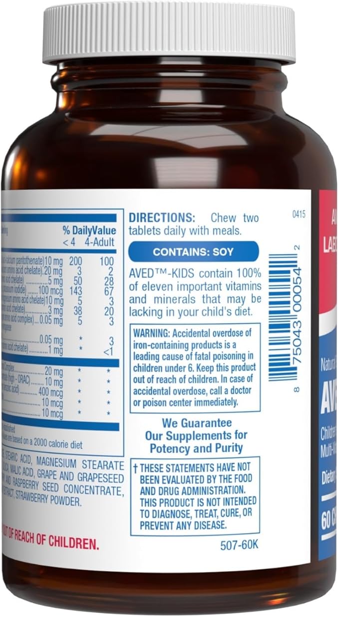 25-in-1 Kids Chewable Multivitamin - Clinically Formulated Kids Multivitamin with Iron Magnesium Vitamins A B Complex C D E Antioxidant Rich Fruit Extracts &amp More - Made in The USA - 1 Month Suppl