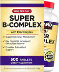 Kirk Lands Signatures Super B-Complex with Electrolytes (500 Count - Value Pack) Tablets
