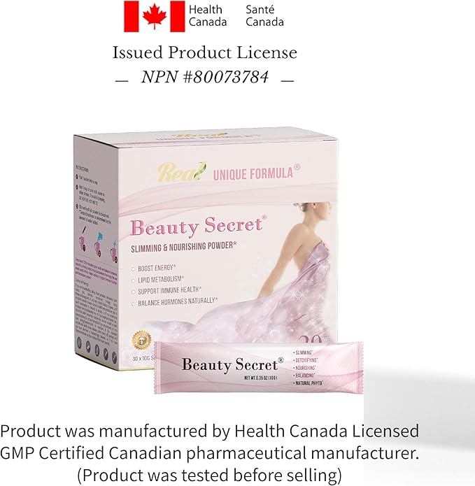 Beauty Secret Powder Gift Set | 30 Sachets | USB Shaker Bottle | Non-GMO Soy Protein | Tamarind Astaxanthin Q10 Kale Natural Herbs | Complete Nutrition Supports Energy Skin Health