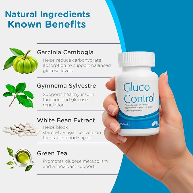 Dr. T Gluco Control – Natural Supplement to Support Healthy Glucose Levels – w/Garcinia Cambogia Gymnema Sylvestre White Bean Extract &amp Green Tea – Supports Metabolism &amp Well-Being – 60 Tabs