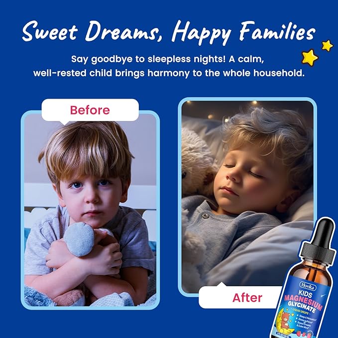 Magnesium Glycinate &amp GABA L-Theanine Liquid Drops for Kids &amp Adults