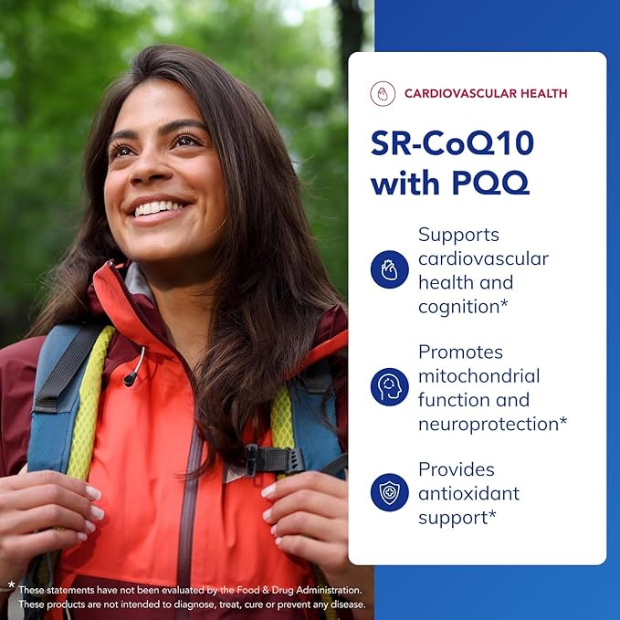 Pure Encapsulations SR-CoQ10 with PQQ - Heart Health Support* - Sustained Release Technology - Antioxidants Supplement - Gluten Free Vegetarian &amp Non-GMO - 60 Capsules