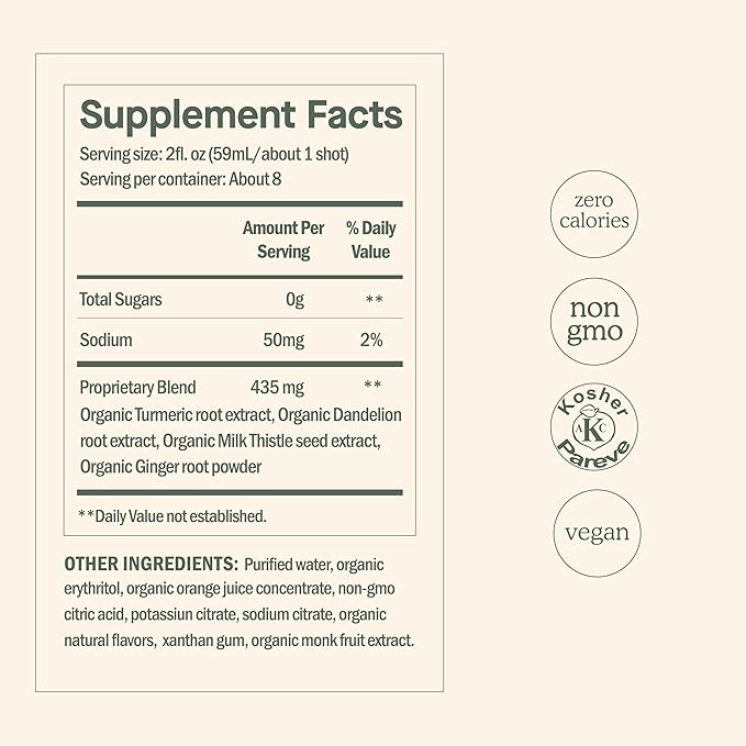 Dose for Your Liver Cleanse Detox &amp Repair Made with Organic Milk Thistle Supplement with Turmeric Dandelion Ginger and Orange Supports Healthy Liver Function16oz Bottle 3 Pack (3 Week Supp