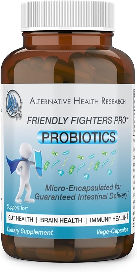 Friendly Fighters Pro® Probiotic | 3 Month Supply | Men &amp Women | Digestive &amp Immune Health* | Healthy Inflammation* &amp Allergy Relief* | Micro-Encapsulated for Guaranteed Delivery | Safe D