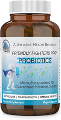 Friendly Fighters Pro® Probiotic | 3 Month Supply | Men &amp Women | Digestive &amp Immune Health* | Healthy Inflammation* &amp Allergy Relief* | Micro-Encapsulated for Guaranteed Delivery | Safe D
