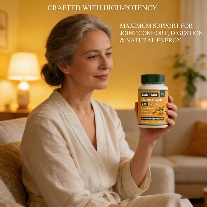 Organic Turmeric 3 in 1 Organic Turmeric Complex SupplementVegan60 Capsules (2PCS)