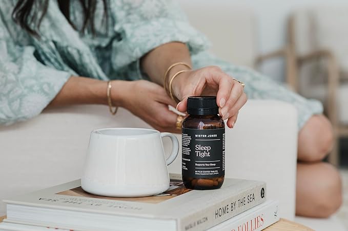 Mister Jones Sleep Tight – Nighttime Relaxation &amp Wind-Down Support for Women – Magnesium + Calming Botanicals – Evening Unwind for Restful Nights