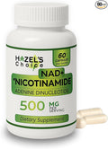 HAZEL'S Choice NAD+ Nicotinamide Adenine Dinucleotide Supplement 500mg 60 Capsules Supports Cellular Energy &amp Metabolic Function