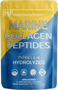 Healthy Living Proteins | Marine Collagen Peptides Type 1 &amp 111 | 24g Fish Protein Naturally Sourced Wild Fish Non-GMO | Keto &amp Paleo Gluten Free Kosher | Unflavored Powder (8 oz)