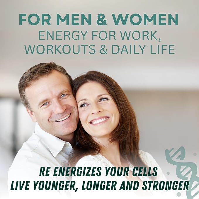 NAD Supplement Pure Organic | NMN Supplement Alternative | Boost Energy &amp Cellular Health | Urolithin A Resveratrol Quercetin for Antioxidant Power | for Women and Men