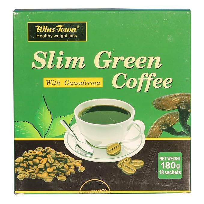 Premium Green Coffee with Ganoderma &amp Herbal Extracts - Energizing Instant Coffee Blend for Metabolism &amp Antioxidant Support 18 Sachets