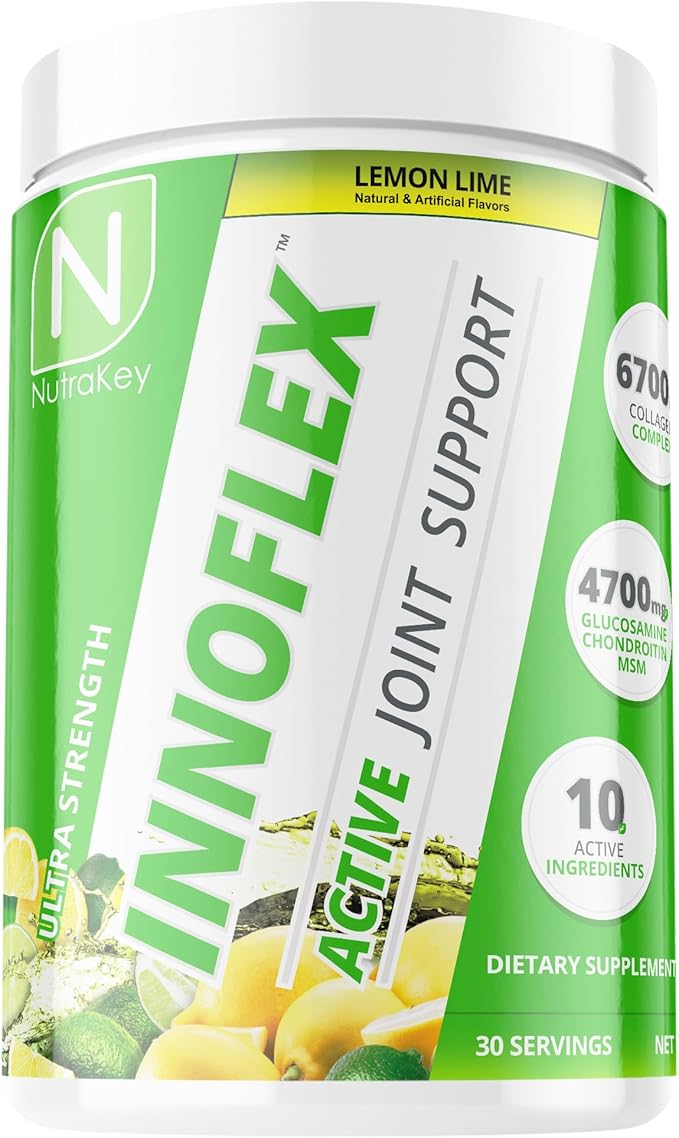 NutraKey Innoflex Glucosamine with Chondroitin Msm Hyaluronic Acid and Collagen 1500mg