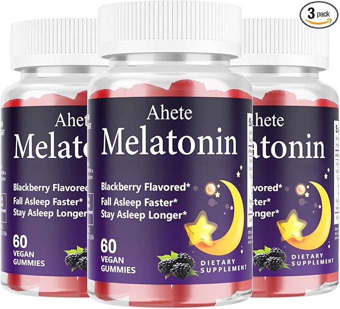 Melatonin 5mg Gummies for Adults Raspberry Flavor Sleep Aid Sugar-Free 180 Gummies 180 Days Supply