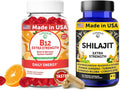 Lunakai USA Made B12 Gummies &amp Shilajit Capsules Bundle – Extra Strength Daily Energy &amp Wellness Support