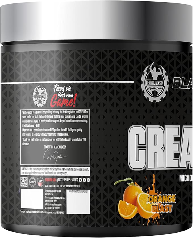 Black Series Creatine Hcl 1500mg | 300g (150 Serving Orange Blast)