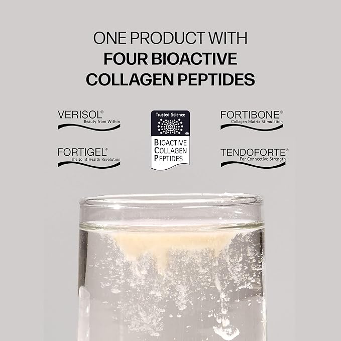Sparkle Wellness Advanced 4 in 1 Boost | Clinically Tested Multi Collagen Powder with VERISOL FORTIBONE FORTIGEL TENDORFORTE | Skin Bone Joint Health | Orange