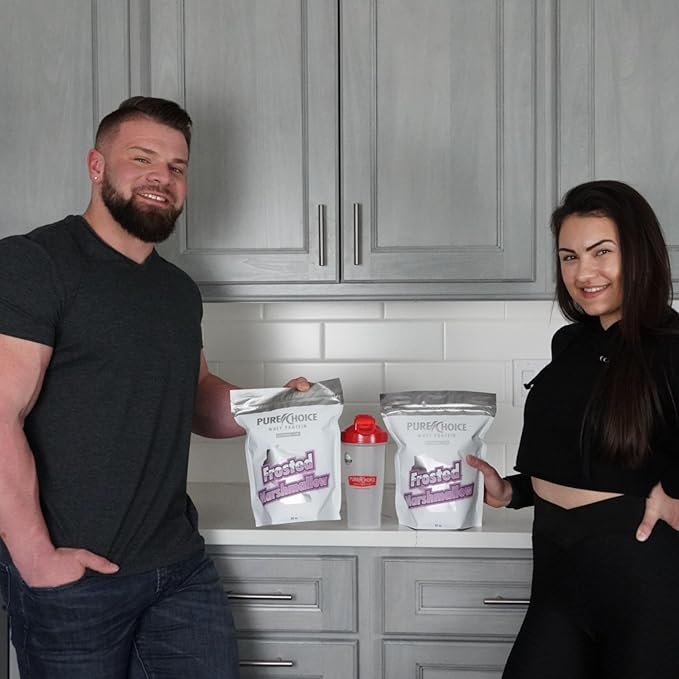 Pure Choice Frosted Marshmallow Whey Protein Isolate Powder 28g Protein Undenatured Whey No Fillers (Frosted Marshallow Whey 2 lb)