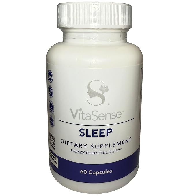 SeneGence VitaSense Sleep Supplement 60 Capsules Relaxation and Restful Sleep Support with Organic KSM-6 Ashwagandha Melatonin and Magnesium Glycinate
