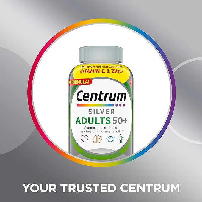 Adult Multivitamin / Multimineral Supplement Tablet Vitamin D3 Age 50+ (220 Count)