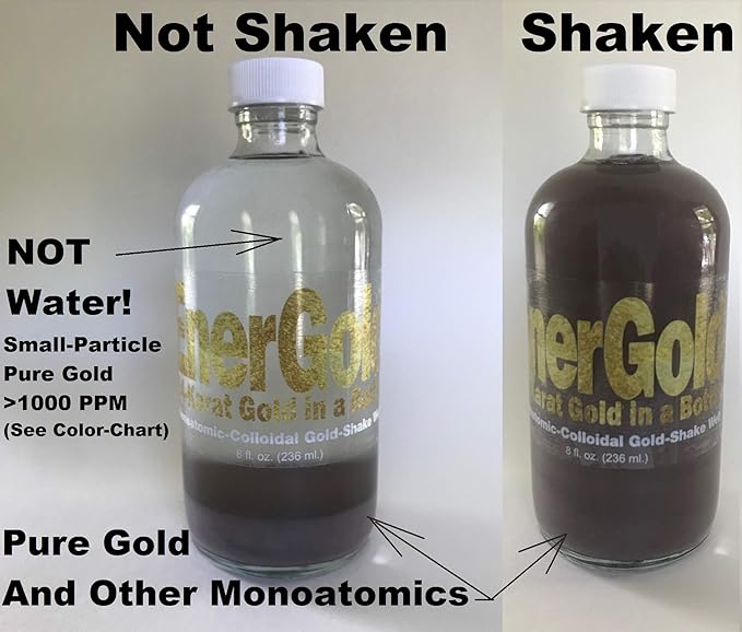 EnerGold® Monoatomic Gold/ORMUS: World's ONLY Pure-G O L D (Platinum &amp Copper) &gt1000 PPM! Deflect Radiation EMFs Low-Energy Frequencies Repair DNA Pineal Body's Tissues Energize Aura Cha